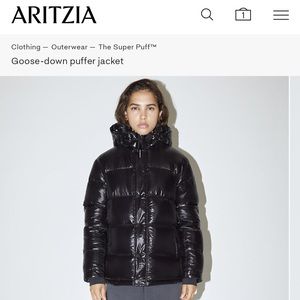 Aritzia Black Puffer Coat